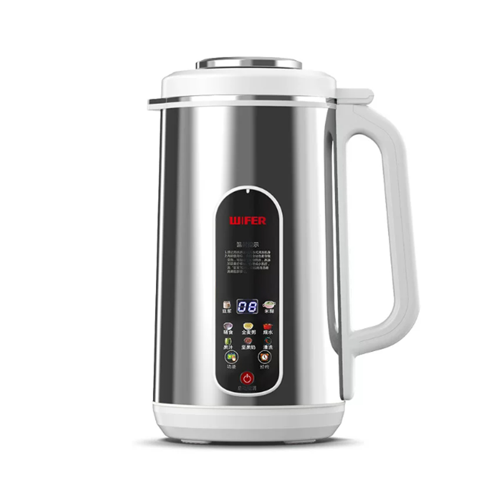 Baby Food Maker - เครื่องทำนมถั่วเหลืองอเนกประสงค์สแตนเลส 1.2 ลิตร, เครื่องปั่นแบบไม่ต้องแช่, ตั้งเวลาทำอาหารได้, เก็บความร้อน,