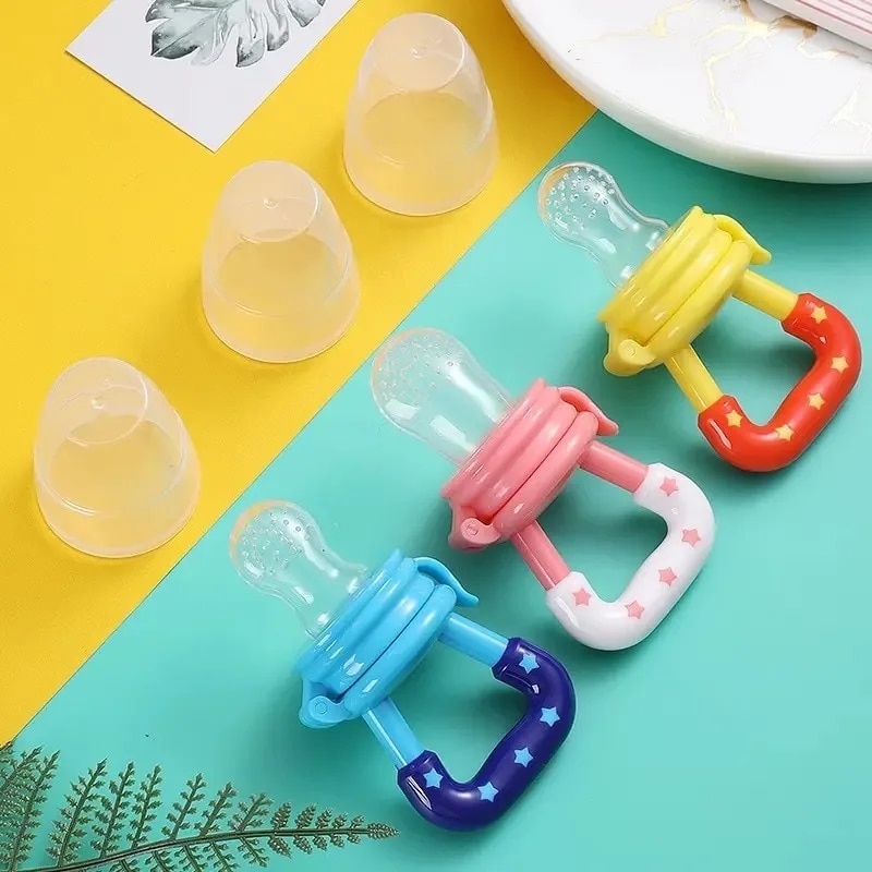 Baby Food For 6 Months - 3ชิ้นซิลิโคนสำหรับกัดเล่นผักและผลไม้อาหารเสริมให้อาหารเด็กทารกบนโต๊ะอาหาร