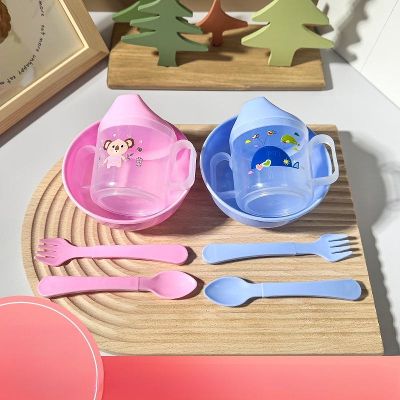 Baby Food Utensils Set - ชุดอาหารและอุปกรณ์ป้อนอาหารสำหรับเด็กทารกและเด็กเล็ก 4 ชิ้น ชุดอุปกรณ์สำหรับทารกแรกเกิด อุปกรณ์สำหรับแม่และเด็ก