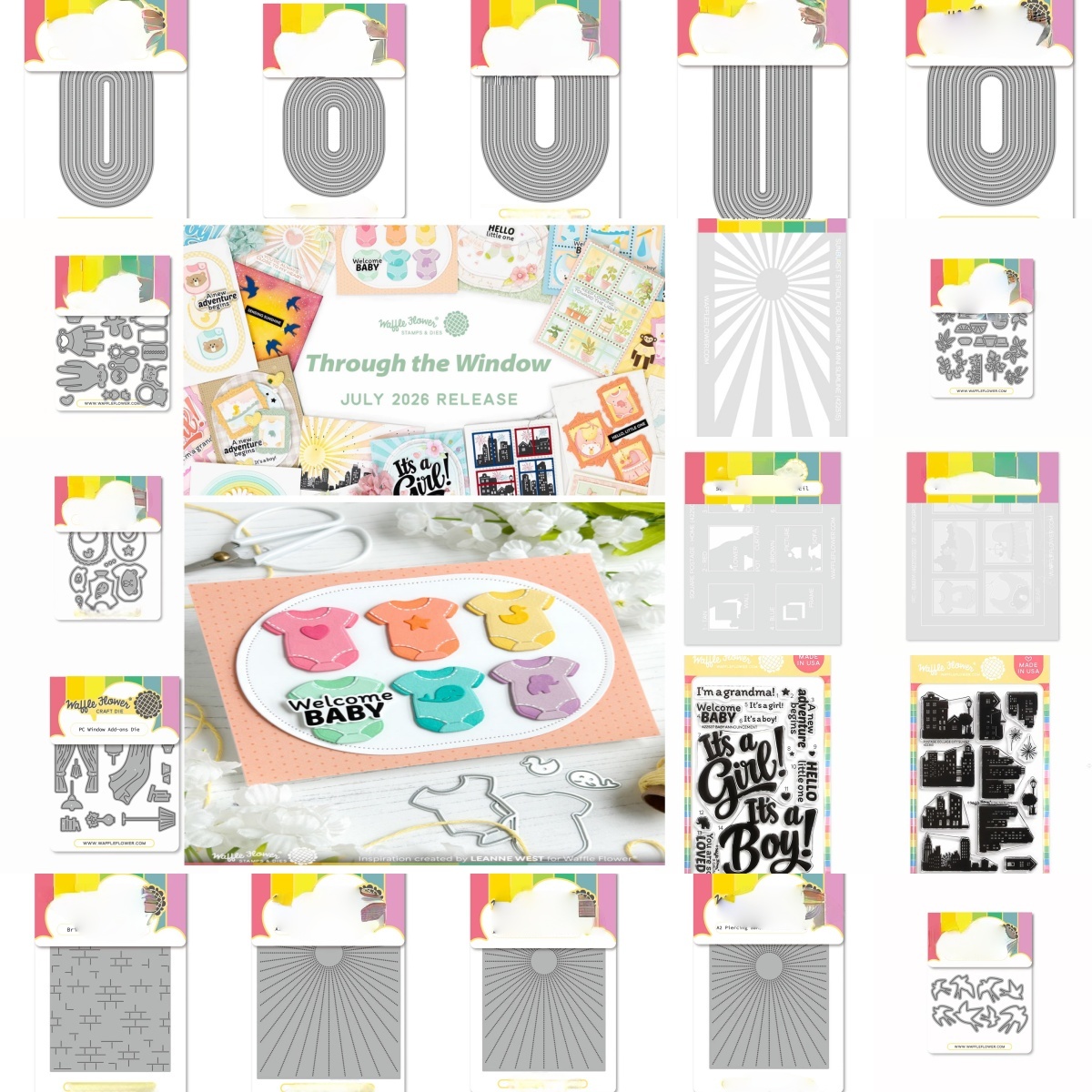 Baby Food Bag - แม่พิมพ์โลหะลายซันเบิร์สต์แบบใส สำหรับงาน DIY ตกแต่งการ์ด รุ่น July