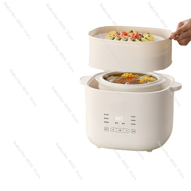 Baby Food Maker And Steamer - หม้อไฟฟ้าอเนกประสงค์ หม้อนึ่งเซรามิก หม้อตุ๋นอาหารเด็ก หม้อทำซุป หม้อตุ๋นแบบช้า เก็บความร้อน