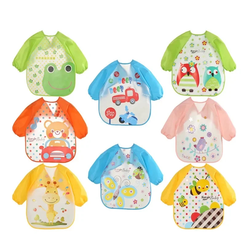 Baby Food Quantity - กันน้ํา EVA แขนยาวผ้ากันเปื้อนเด็กผ้ากันเปื้อนเด็กแขนยาว Feeding SMOCK เด็กกิน