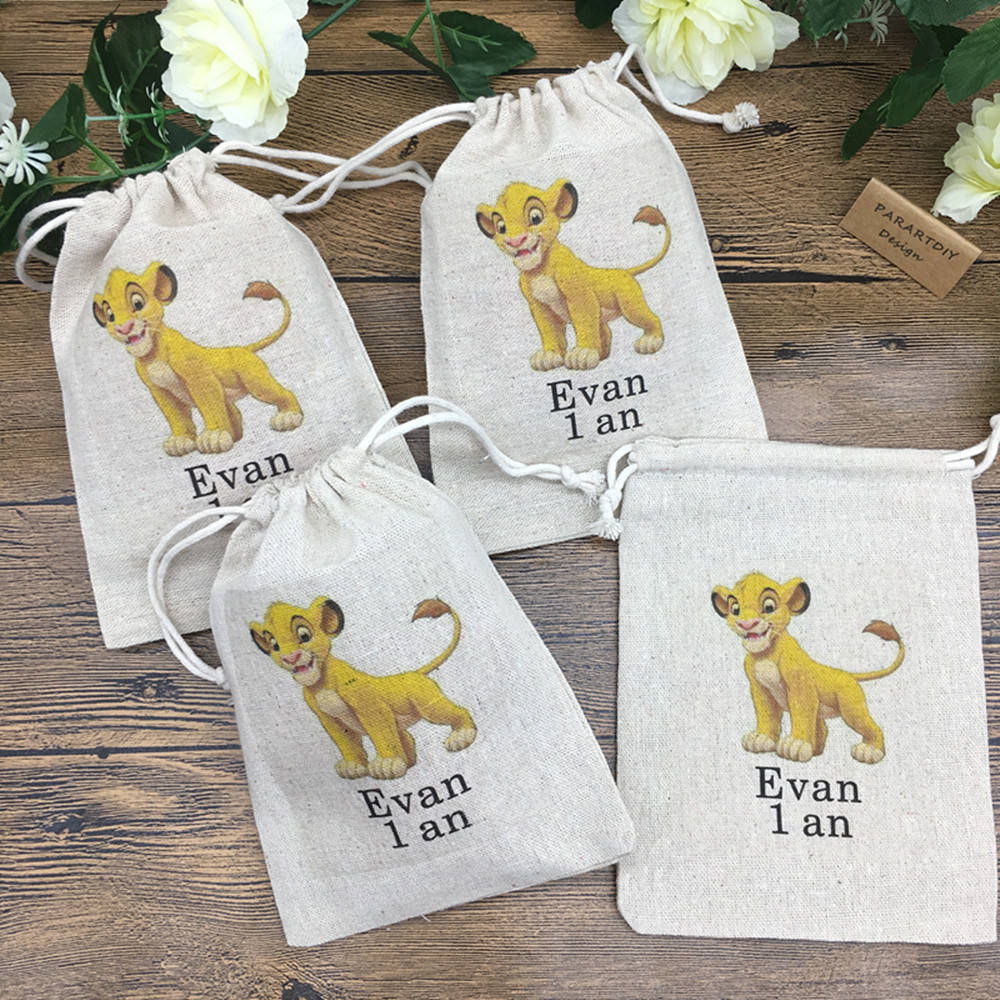 Baby Food Bag - 20Pcs ปรับแต่งๆสิงโตการ์ตูนวันเกิดของขวัญโปรดปรานกระเป๋า,Baby Shower Thank You Gift
