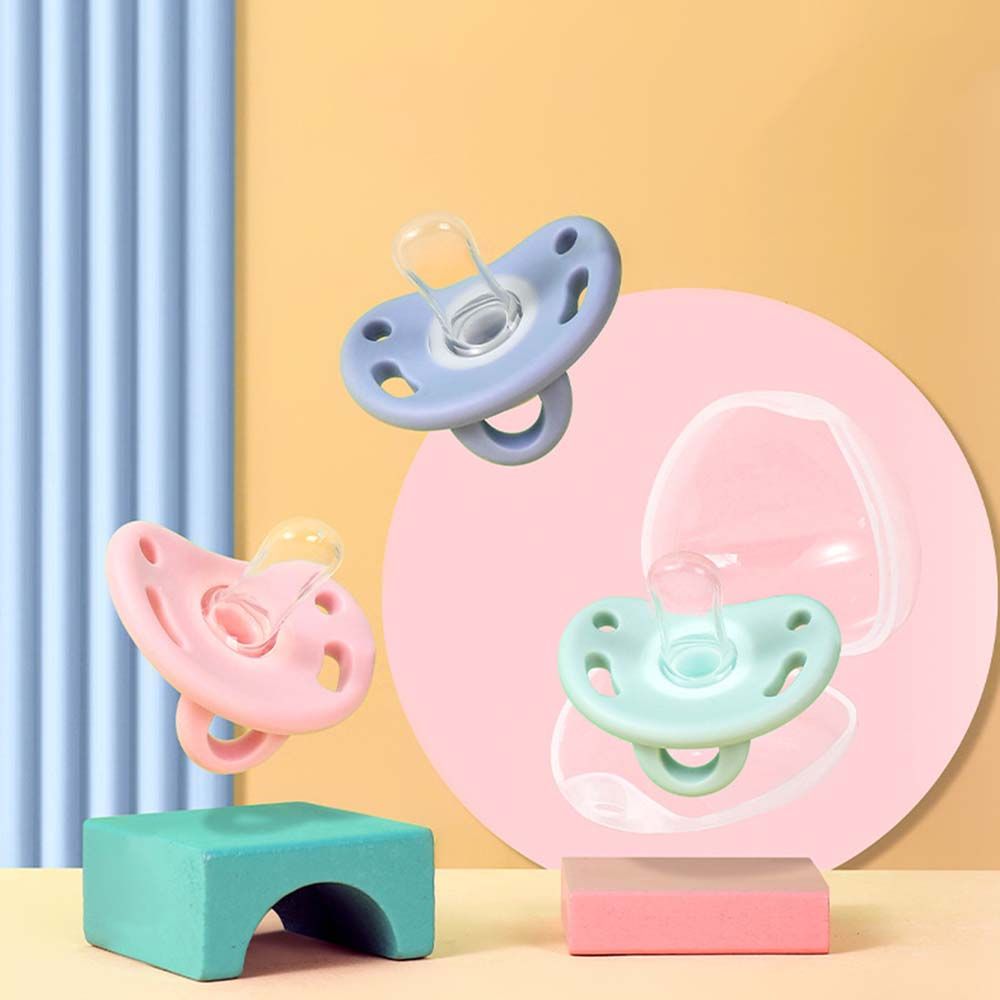 Baby Food For 6 Months - น่ารักซิลิโคนเด็กของขวัญรอบหัวกล่องเก็บจุกนมหลอกทารก Sleep หัวนมการ์ตูนเด็ก Pacifier