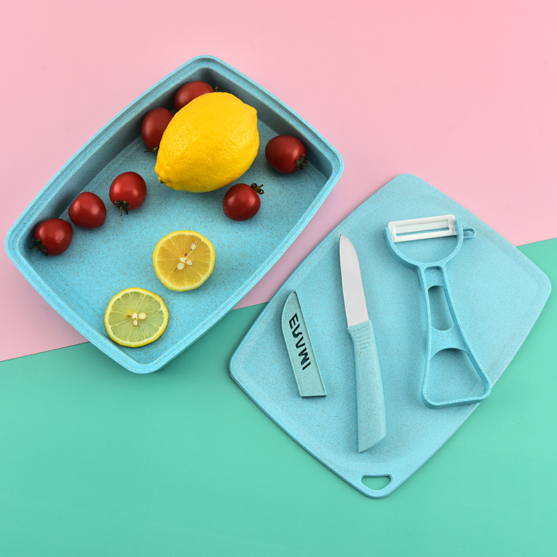 Baby Food Utensils Set - ชุดมีดผลไม้ 4 ชิ้น สำหรับหั่นผัก ผลไม้ จานผลไม้