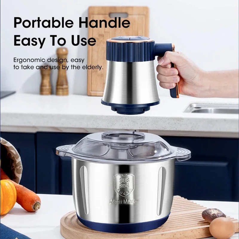 Baby Food Maker - เครื่องบดเนื้อไฟฟ้า 5 ลิตร ความจุขนาดใหญ่ เครื่องหั่นผักอเนกประสงค์ และเครื่องเตรียมอาหารสำหรับใช้ในบ้าน