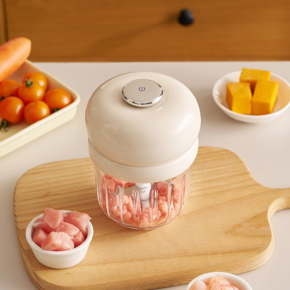 Baby Food Maker - เครื่องบดกระเทียมไฟฟ้า 350 มล. ชาร์จไร้สายผ่าน USB เครื่องทำอาหารเด็กขนาดเล็ก