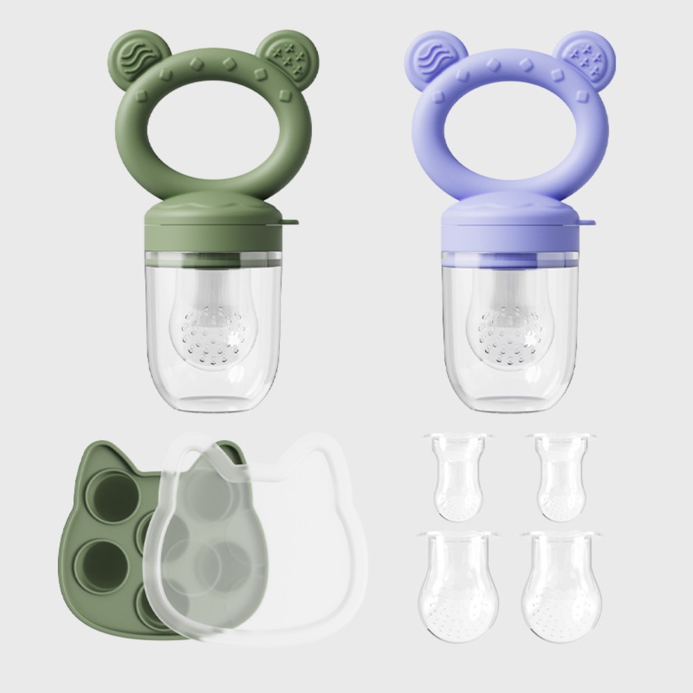 Baby Food For 6 Months - ฝาครอบจุกนมซิลิโคนสำหรับป้อนผลไม้และผักสำหรับเด็กทารก ของเล่นกัดสำหรับเด็กแรกเกิด อุปกรณ์ป้อนอาหารสำหรับเด็กวัยหัดเดิน