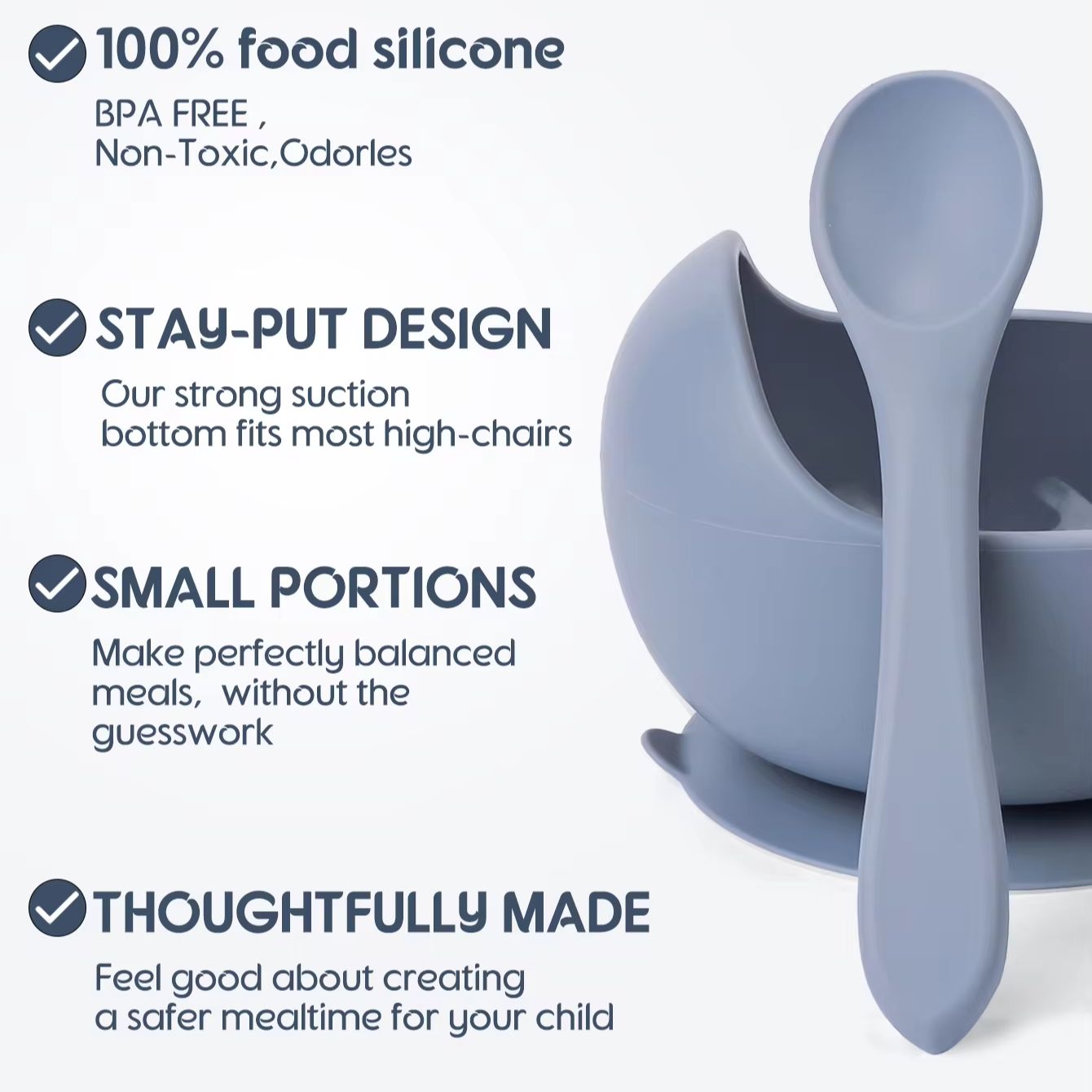 ชุดชามซิลิโคนพร้อมจุกดูด 2 ชิ้ - Baby Food Quantity บทวิจารณ์และราคา