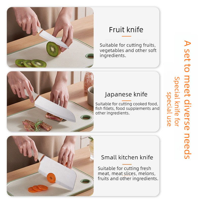 ชุดมีดทำครัว 3 ชิ้น ใบมีดสแตนเ - Baby Food Cooking Set บทวิจารณ์และราคา