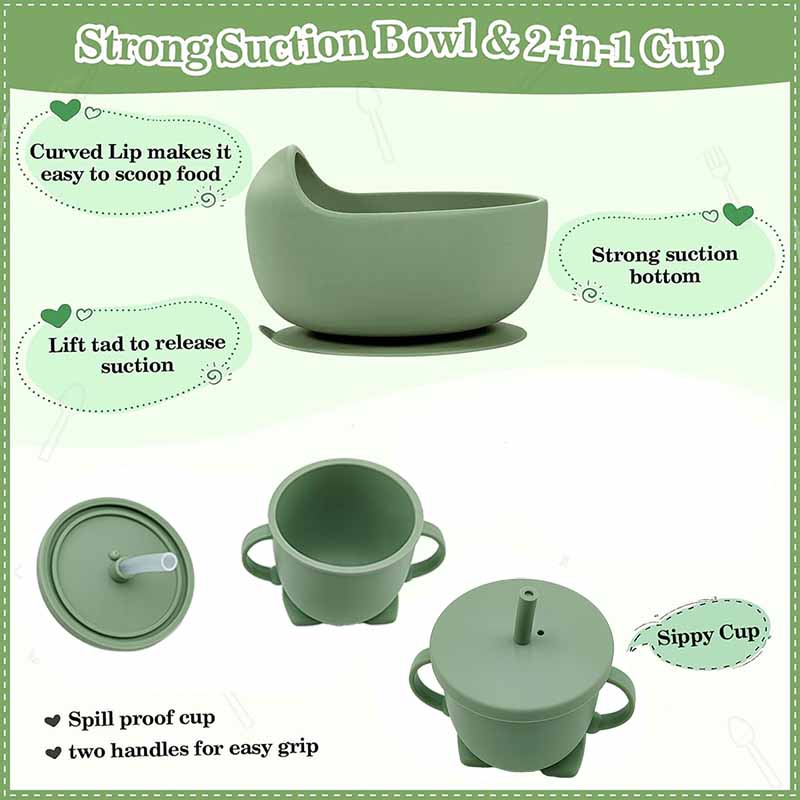 จานให้อาหารเด็กทารกพิมพ์ชื่อเฉ - Baby Food Utensils Set บทวิจารณ์และราคา