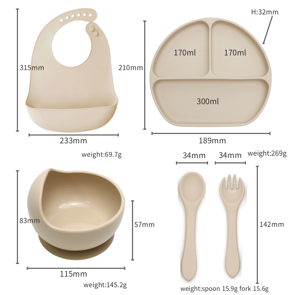 ชุดอุปกรณ์ทานอาหารเด็ก 5 ชิ้น  - Baby Food Utensils Set บทวิจารณ์และราคา
