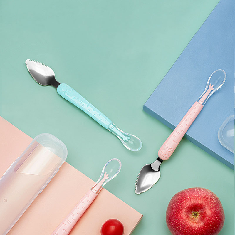 ช้อนขูดสองหัวสำหรับกินแอปเปิ้ล - Baby Food Apple บทวิจารณ์และราคา