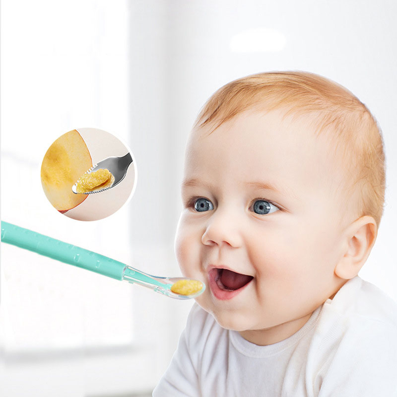ช้อนขูดสองหัวสำหรับกินแอปเปิ้ล - Baby Food Apple บทวิจารณ์และราคา