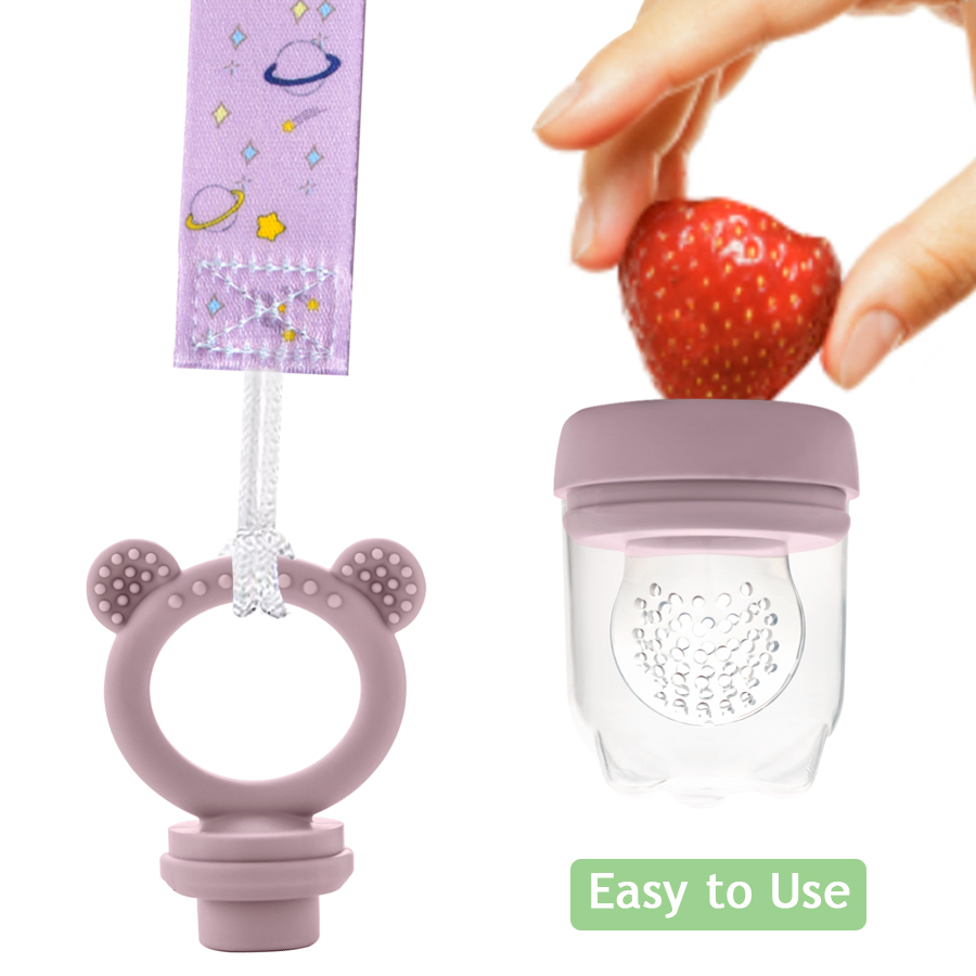 ที่ป้อนผลไม้ยางกัดฟันทำจากซิลิ - Baby Food For 6 Months บทวิจารณ์และราคา