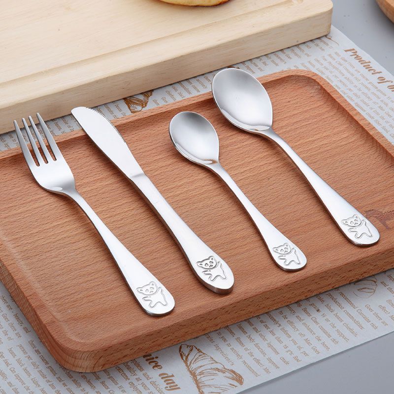 4 ชิ้น/เซ็ตเด็กช้อนชาช้อนอาหาร - Baby Food Utensils Set บทวิจารณ์และราคา