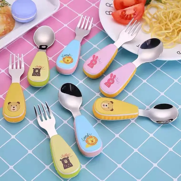 1 ชุดสแตนเลสสตีลการ์ตูนเด็กช้อ - Baby Food In Japan บทวิจารณ์และราคา