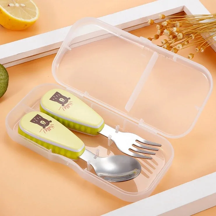 1 ชุดสแตนเลสสตีลการ์ตูนเด็กช้อ - Baby Food In Japan บทวิจารณ์และราคา