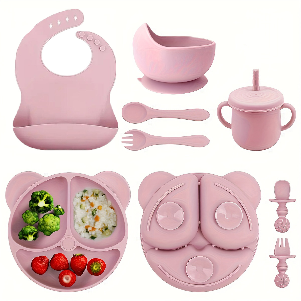 ชุดอาหารเด็กซิลิโคน 8 ชิ้น ลาย - Baby Food Little Spoon บทวิจารณ์และราคา