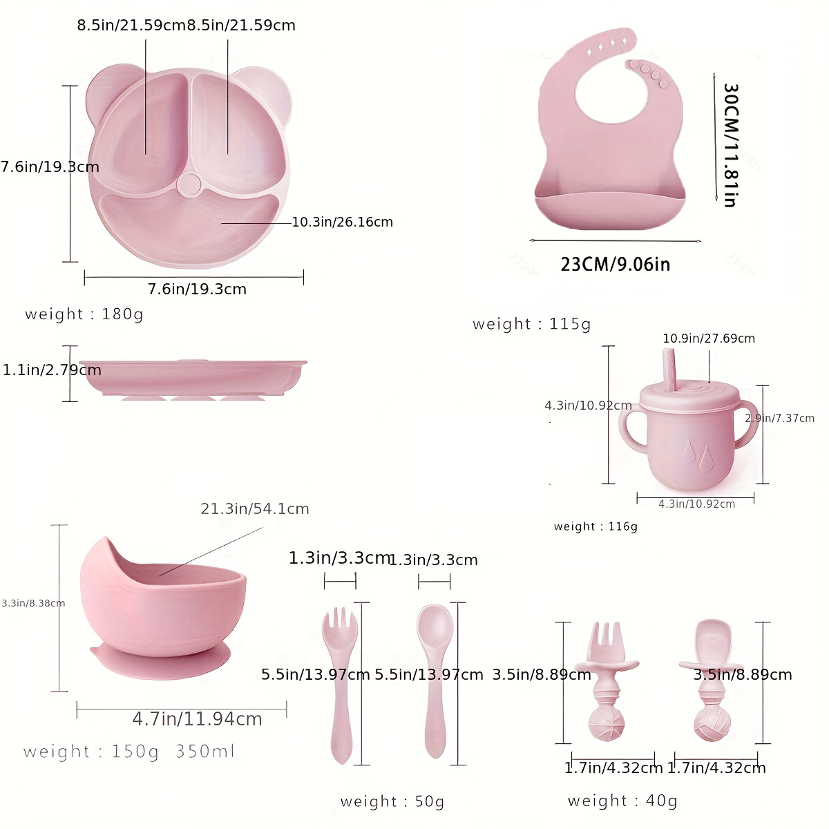 ชุดอาหารเด็กซิลิโคน 8 ชิ้น ลาย - Baby Food Little Spoon บทวิจารณ์และราคา