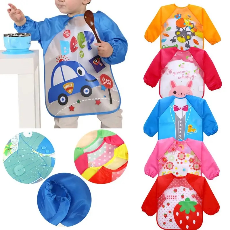 กันน้ํา EVA แขนยาวผ้ากันเปื้อน - Baby Food Quantity บทวิจารณ์และราคา