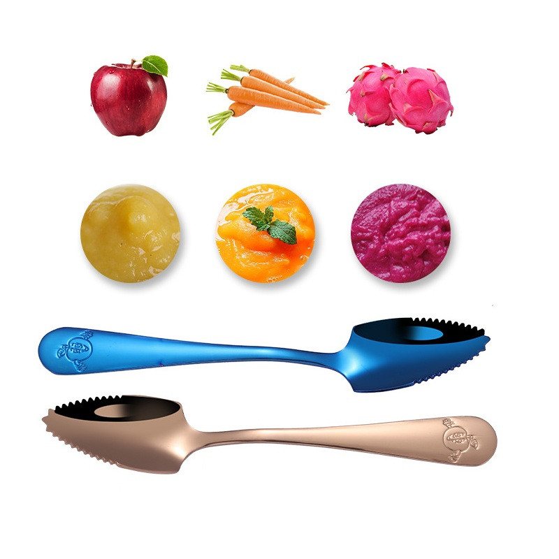 ช้อนสแตนเลสแบบฟันเลื่อย 100 ชิ - Baby Food Apple บทวิจารณ์และราคา