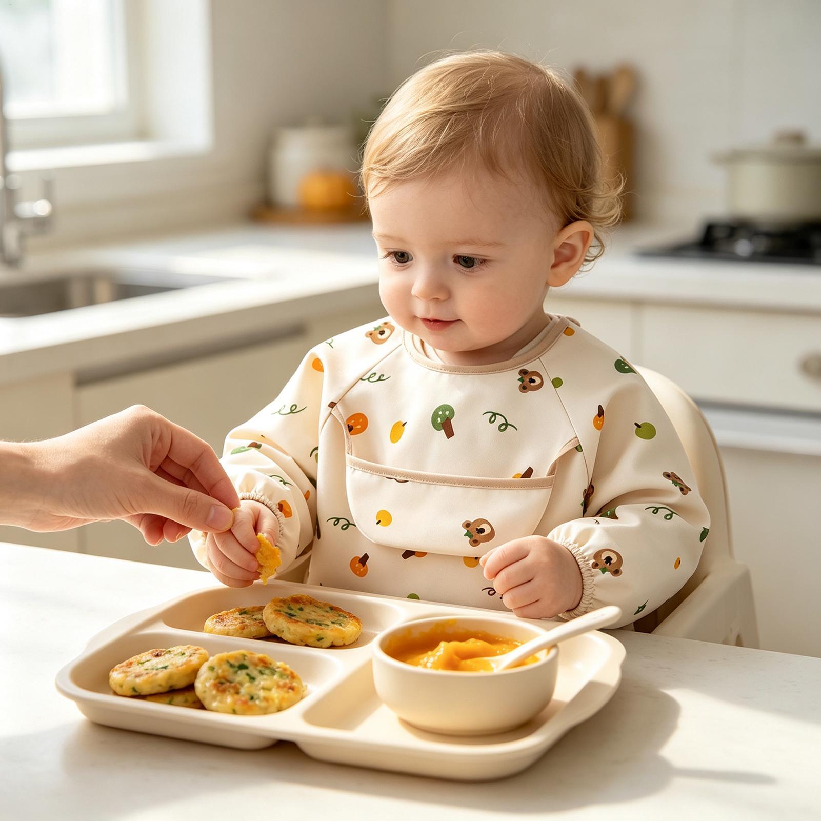 ผ้ากันเปื้อนเด็กแบบนุ่ม ปรับได - Baby Food Restaurant บทวิจารณ์และราคา