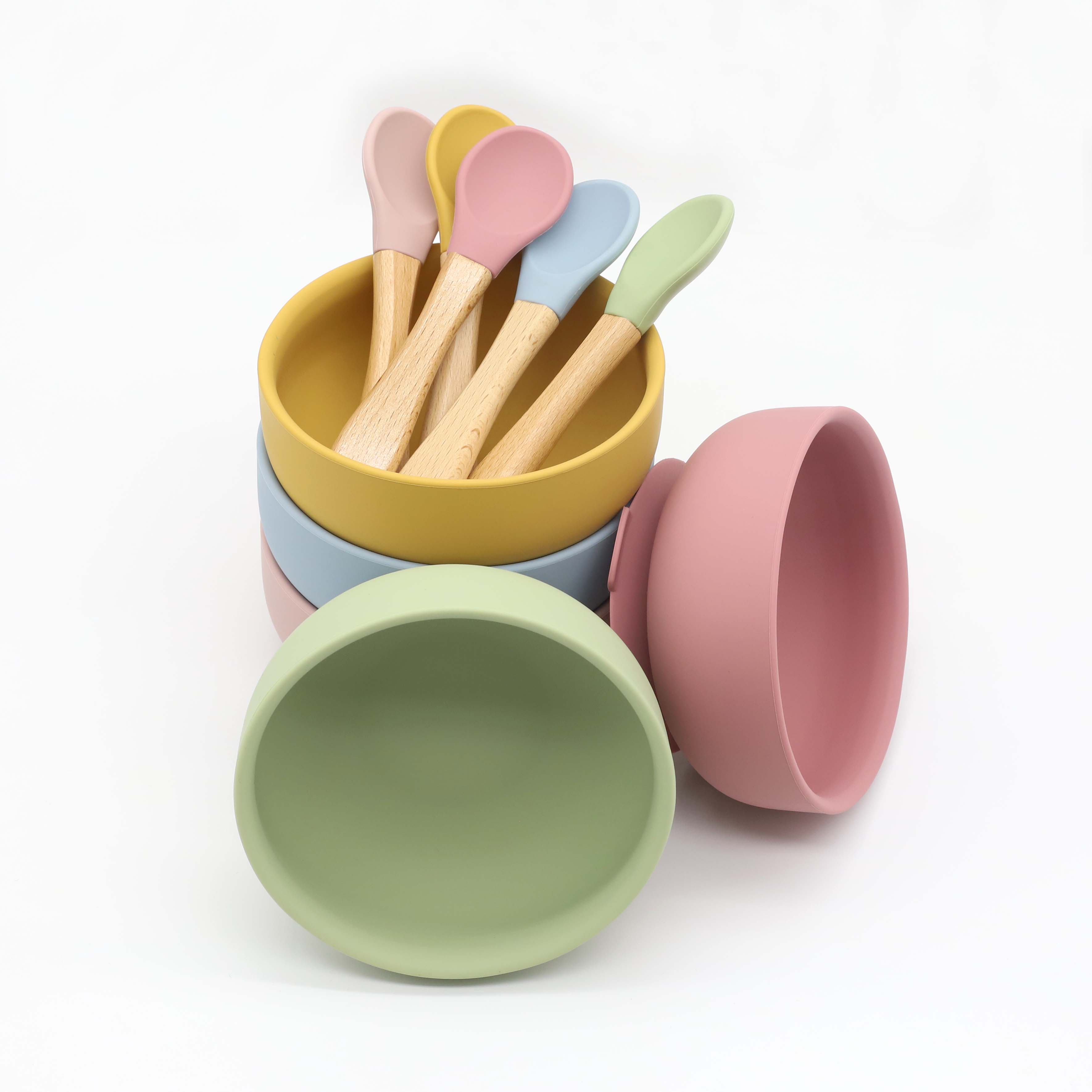 ชามซิลิโคนพร้อมจุกดูด ช้อนด้าม - Baby Food Quantity บทวิจารณ์และราคา