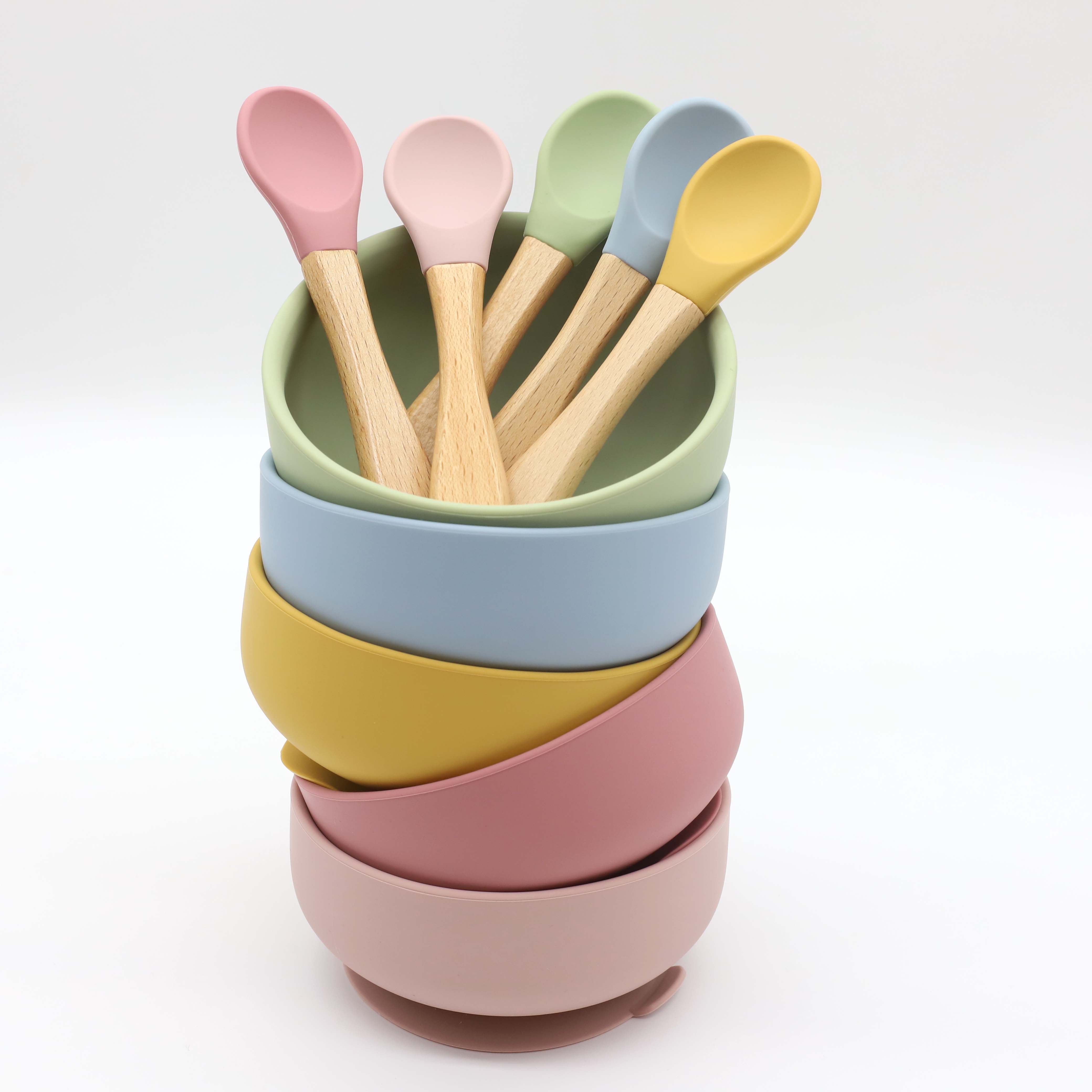 ชามซิลิโคนพร้อมจุกดูด ช้อนด้าม - Baby Food Quantity บทวิจารณ์และราคา