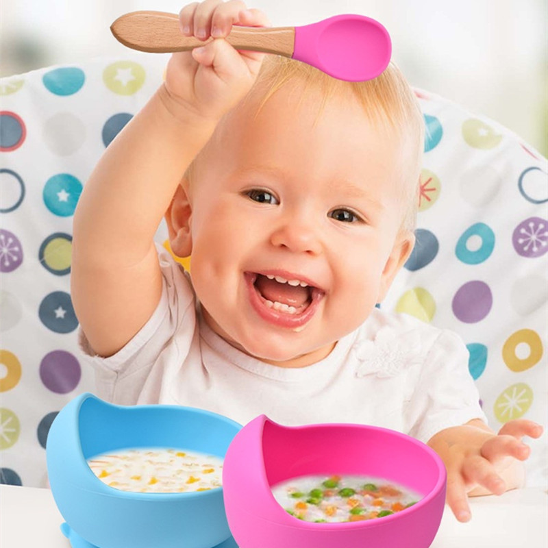 2 ชิ้น/เซ็ตเด็กซิลิโคนช้อนส้อม - Baby Food Utensils Set บทวิจารณ์และราคา