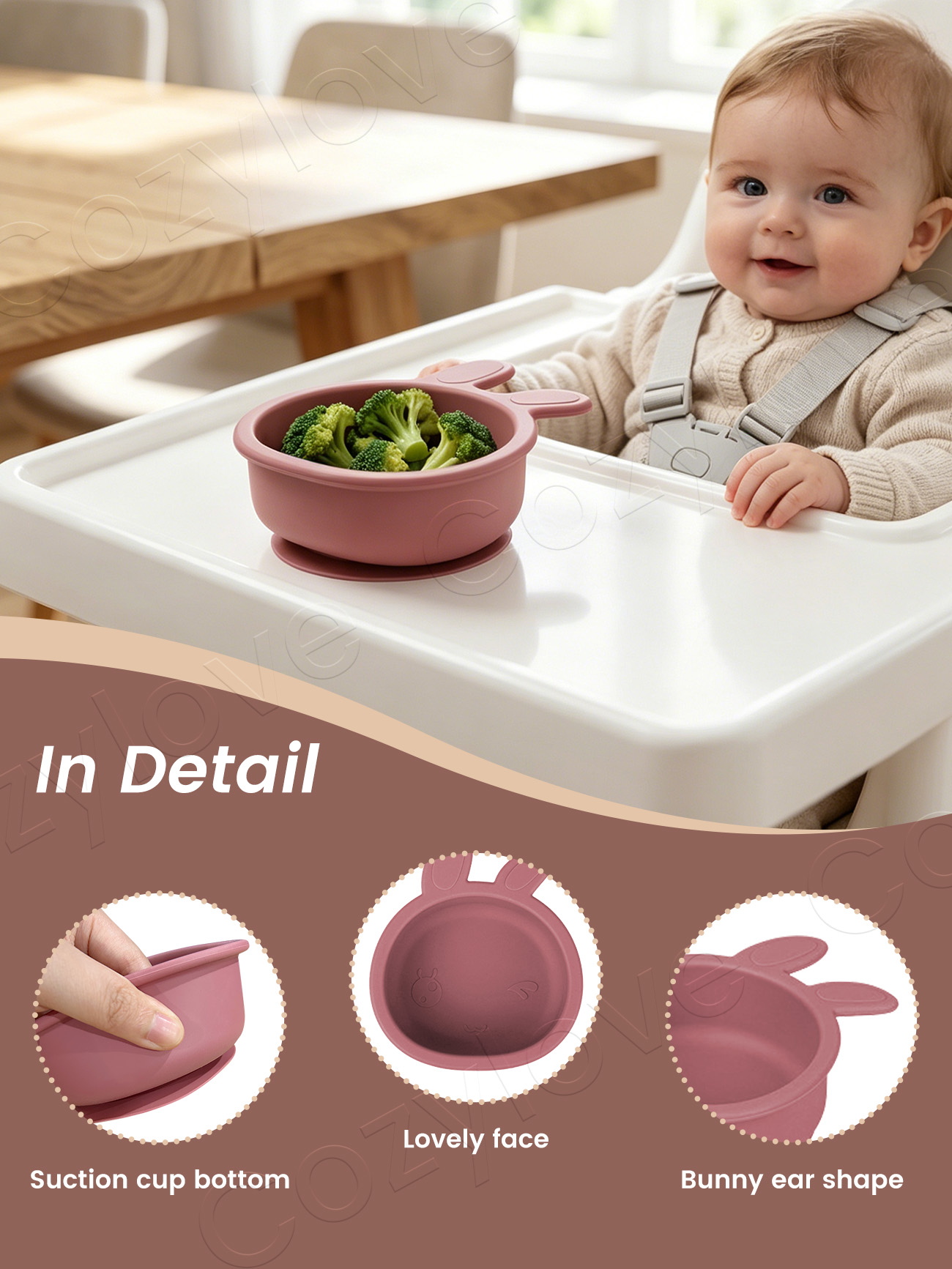 ชามซิลิโคนรูปหูกระต่ายน่ารักสำ - Baby Food For 6 Months บทวิจารณ์และราคา