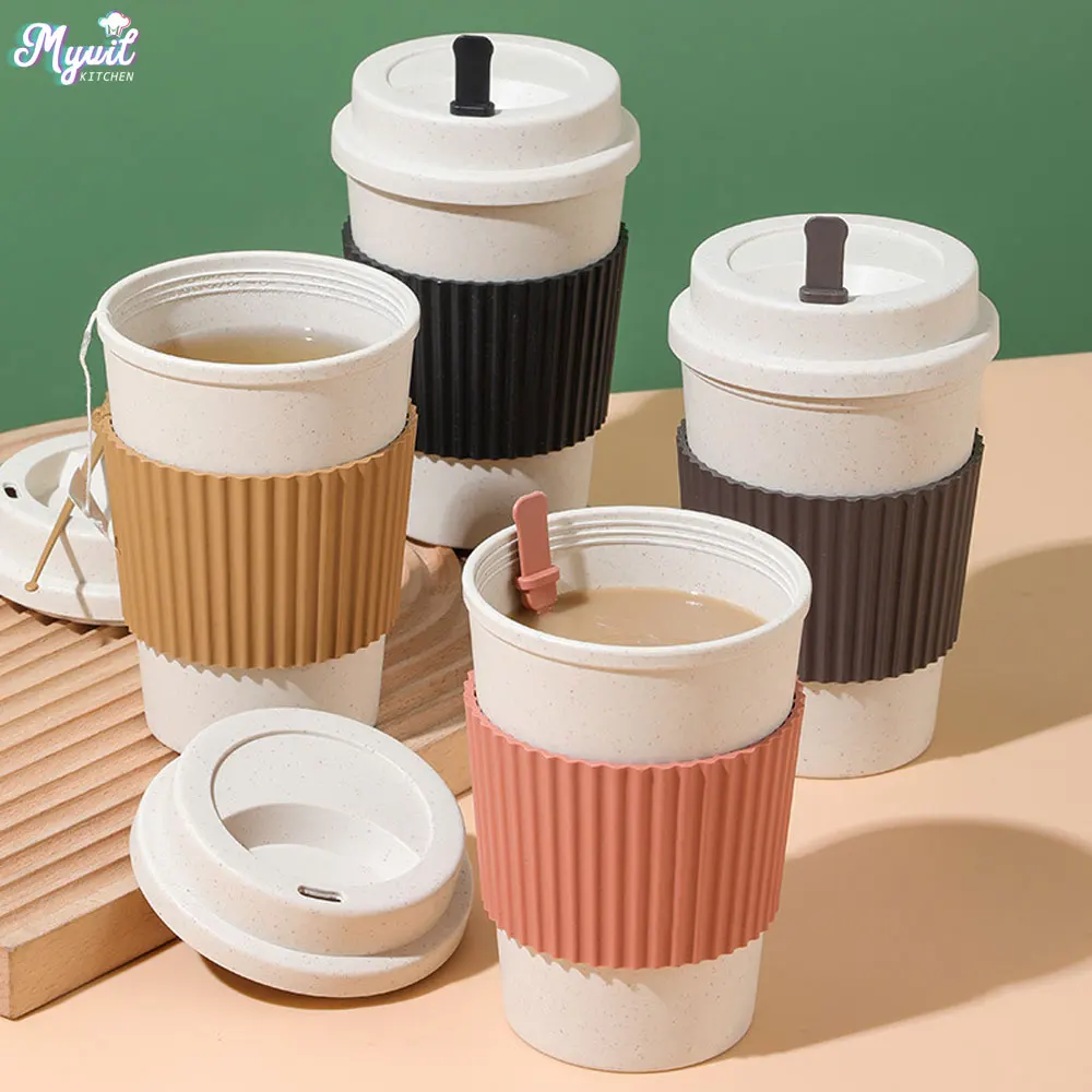 450ML ถ้วยกาแฟพร้อมฝาปิดฟางข้า - Training Cup Straw บทวิจารณ์และราคา