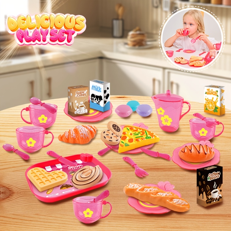 ชุดของเล่นชุดน้ำชาสีชมพู/ม่วง  - Baby Food Cooking Set บทวิจารณ์และราคา
