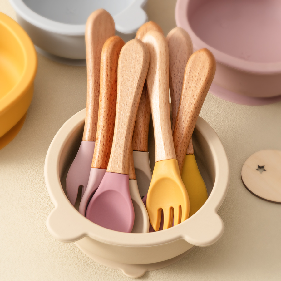 2PCS เด็กการเรียนรู้ช้อนชุดอาห - Baby Food Quantity บทวิจารณ์และราคา