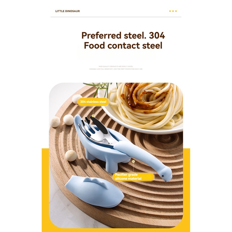 ช้อนป้อนอาหารเด็กรูปไดโนเสาร์  - Baby Food Utensils Set บทวิจารณ์และราคา