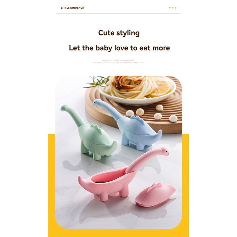ช้อนป้อนอาหารเด็กรูปไดโนเสาร์  - Baby Food Utensils Set บทวิจารณ์และราคา