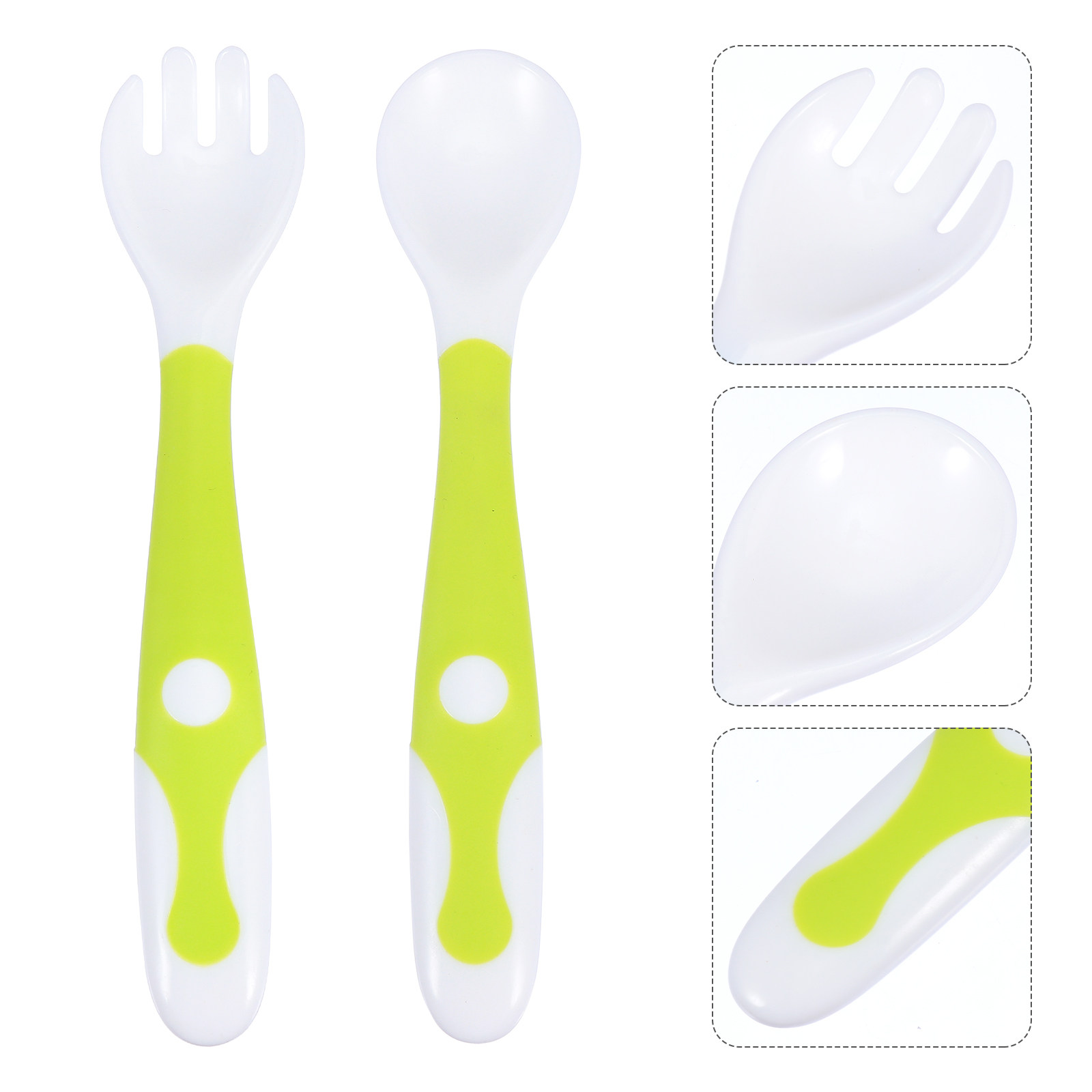 ชุดช้อนส้อมสำหรับเด็ก 1 ชุด ทำ - Baby Food Utensils Set บทวิจารณ์และราคา