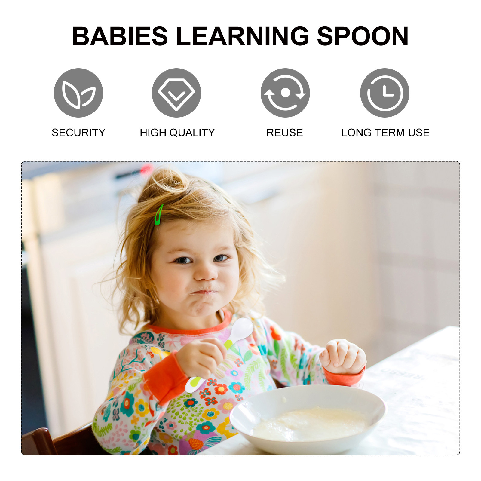 ชุดช้อนส้อมสำหรับเด็ก 1 ชุด ทำ - Baby Food Utensils Set บทวิจารณ์และราคา