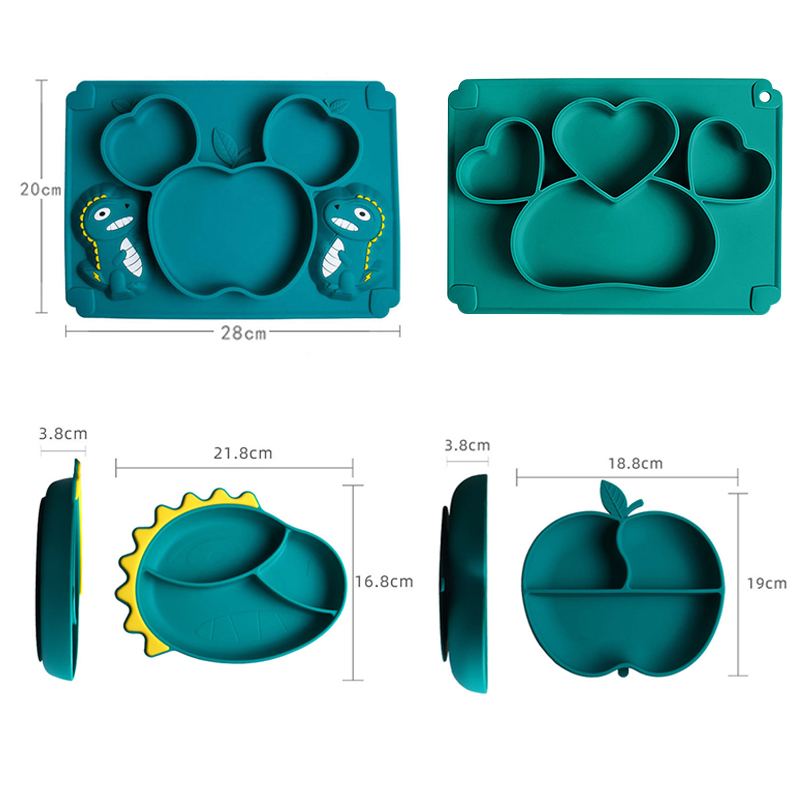 เด็กไดโนเสาร์ซิลิโคนชุดการเรีย - Baby Food Utensils Set บทวิจารณ์และราคา