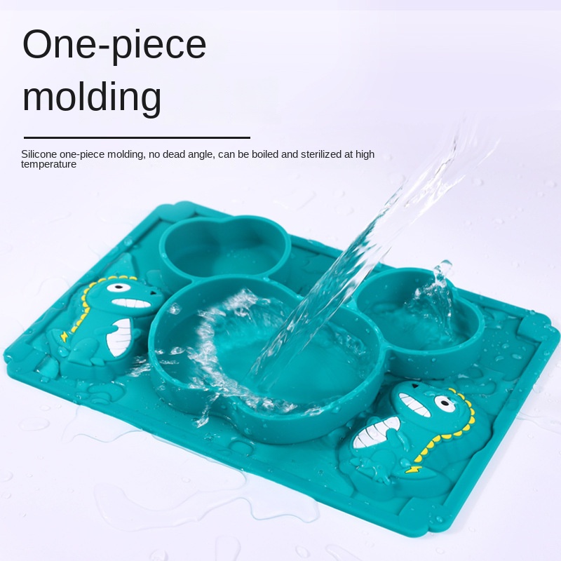 เด็กไดโนเสาร์ซิลิโคนชุดการเรีย - Baby Food Utensils Set บทวิจารณ์และราคา