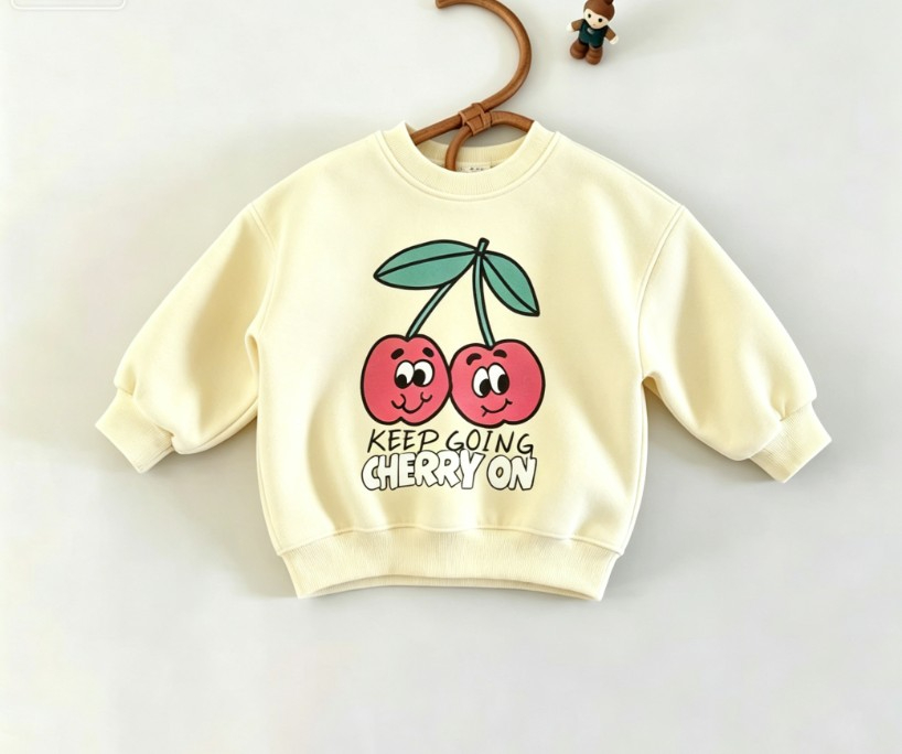 เสื้อสเวตเชิ้ตคอกลมสำหรับเด็กเ - Baby Food Apple บทวิจารณ์และราคา