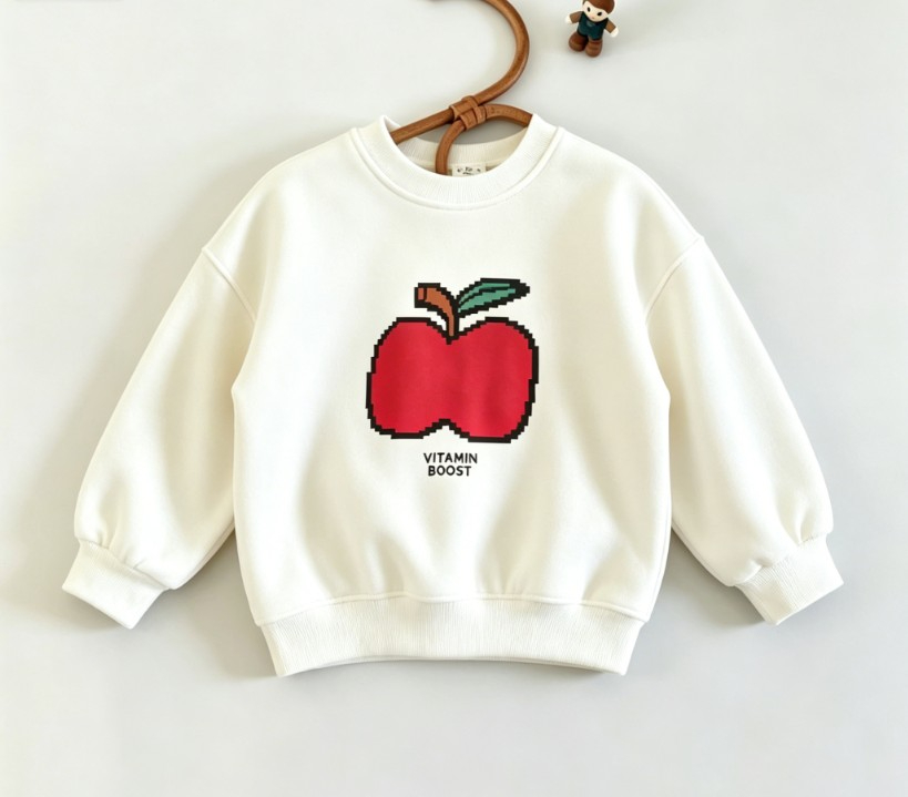 เสื้อสเวตเชิ้ตคอกลมสำหรับเด็กเ - Baby Food Apple บทวิจารณ์และราคา