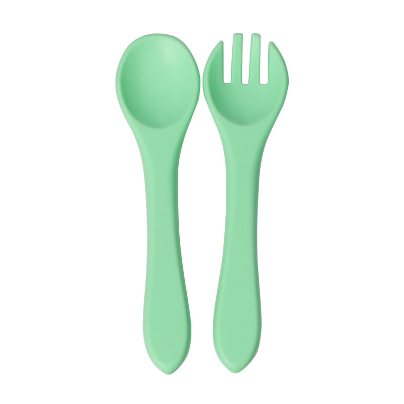 ชุดช้อนและส้อมซิลิโคนเกรดอาหาร - Baby Food Utensils Set บทวิจารณ์และราคา